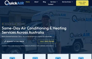 QuickAir website