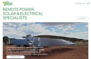 Hills Electrical & Solar website