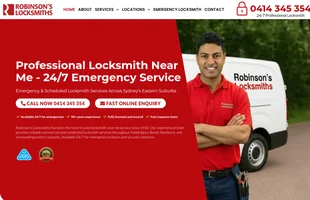 Robinson's Locksmiths website